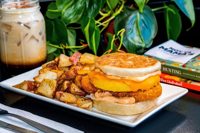 Egg N Cheese Breakfast Sandwich.