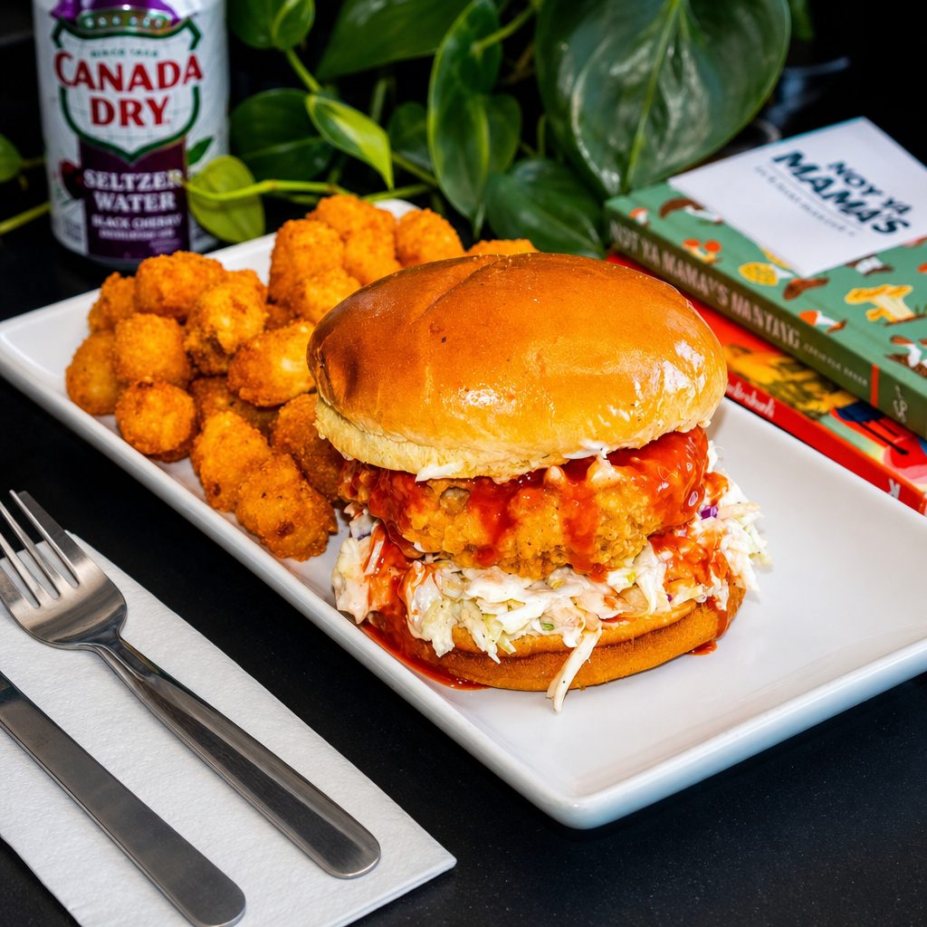 Buffalo Chick'n Sandwich.