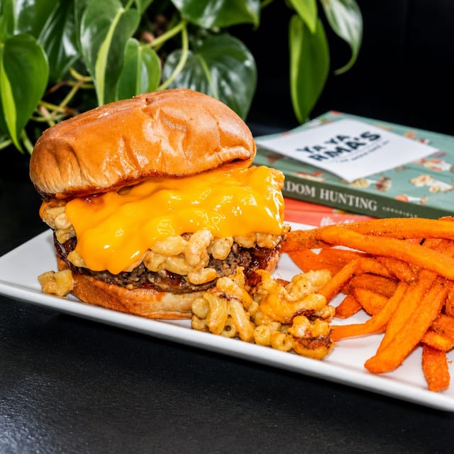 BBQ Mac and Cheese Burger.