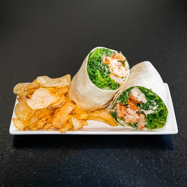 Buffalo Chick'n Caesar Wrap.