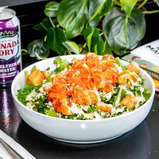 Buffalo Chick'n Caesar Salad